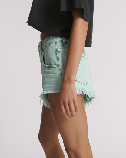 MINT HIGH WAIST DENIM SHORT