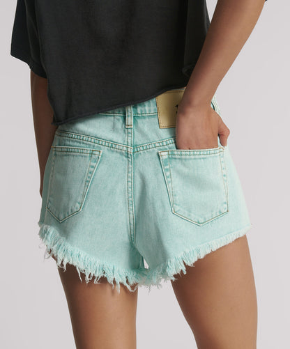 MINT HIGH WAIST DENIM SHORT