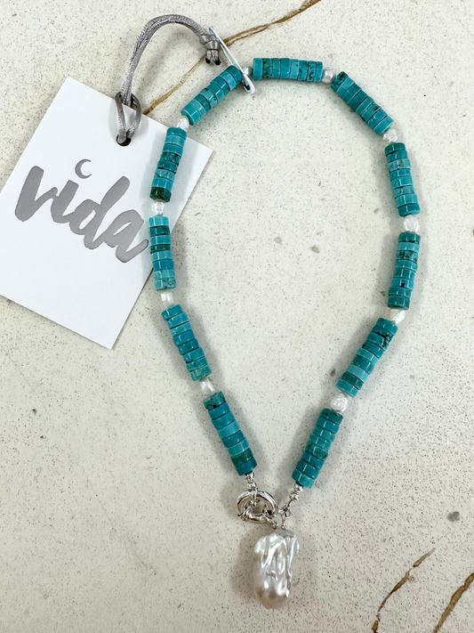 Blue Beaded Necklace