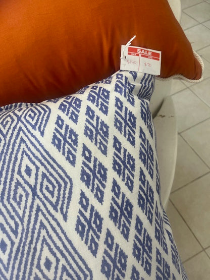 Designer cushion print blue