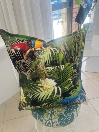 Designer cushion jungle print