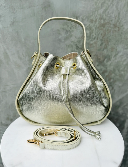 NIKKI BAG - GOLD LEATHER