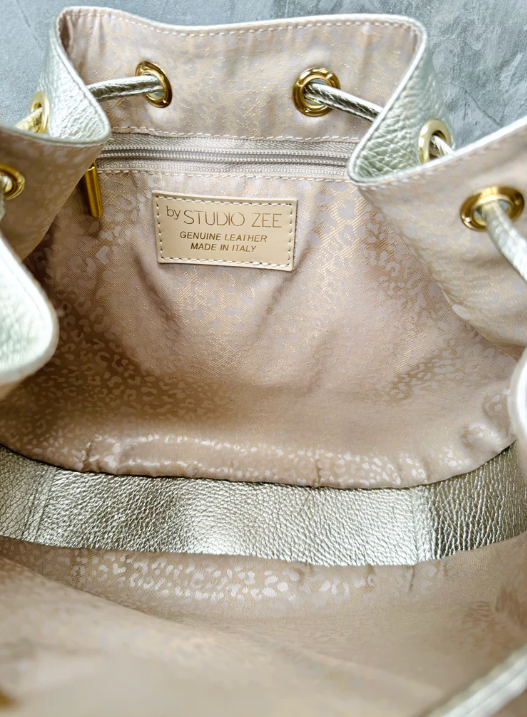 NIKKI BAG - GOLD LEATHER