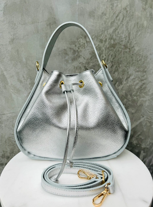 NIKKI BAG - SILVER LEATHER