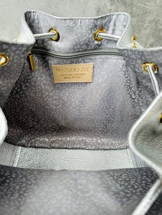 NIKKI BAG - SILVER LEATHER