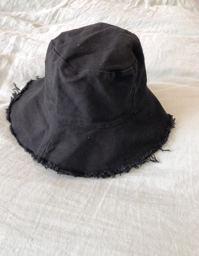 Cotton Frayed edge Bucket Hat