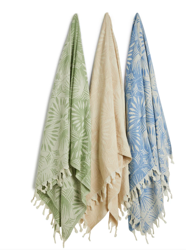 Frond Pattern Turkish Towel