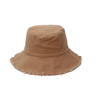 Cotton Frayed edge Bucket Hat kids