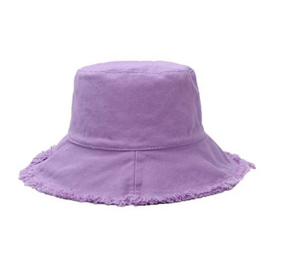 Cotton Frayed edge Bucket Hat kids