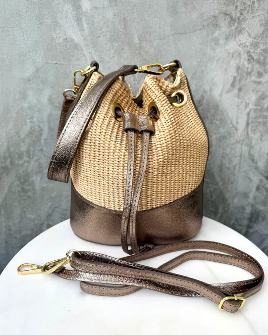 Sofia Bucket Bag - Bronze