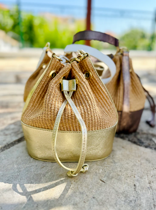 Sofia Bucket Bag - Gold