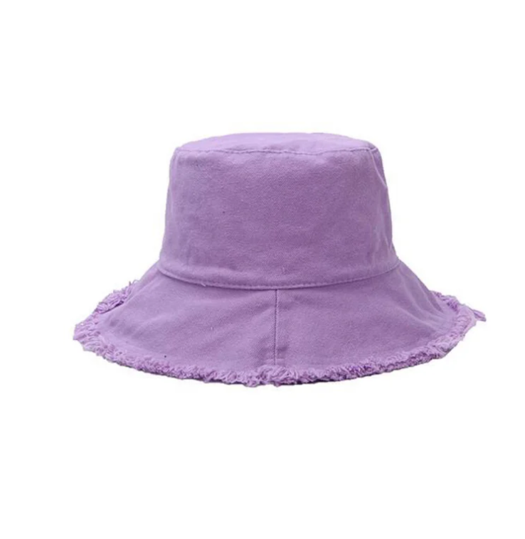 Cotton Frayed edge Bucket Hat