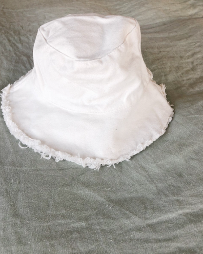 Cotton Frayed edge Bucket Hat