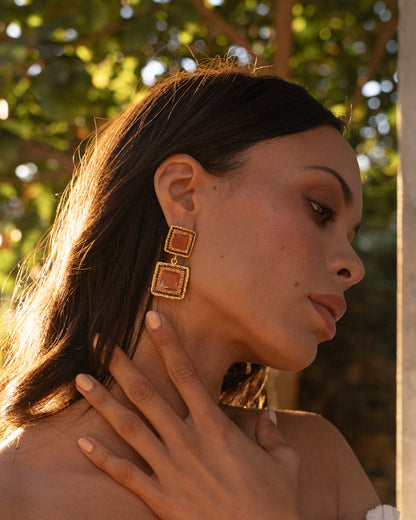 Alba Earrings - Sunset