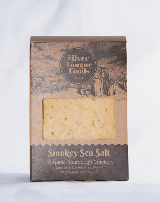 Smokey Sea Salt  Sourdough Crackers